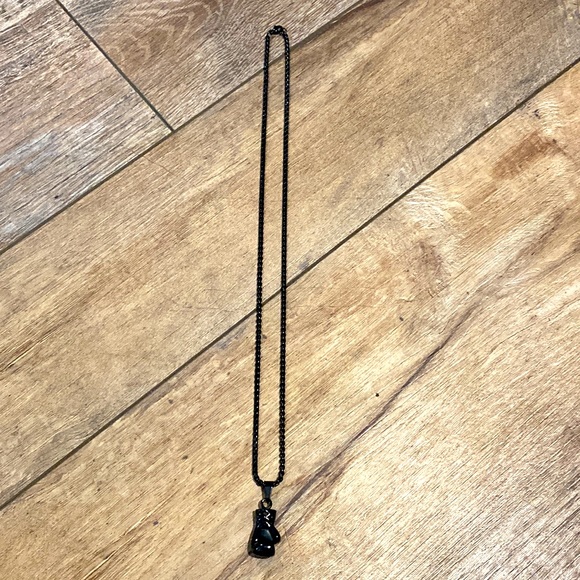 MOO&LEE Stainless Steel Boxing Glove Necklace Pendant Chain for Men and Boys - Picture 3 of 3